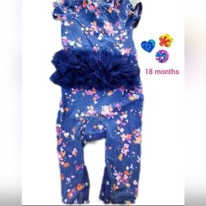 Baby girl ruffle Butt  floral romper 18 months